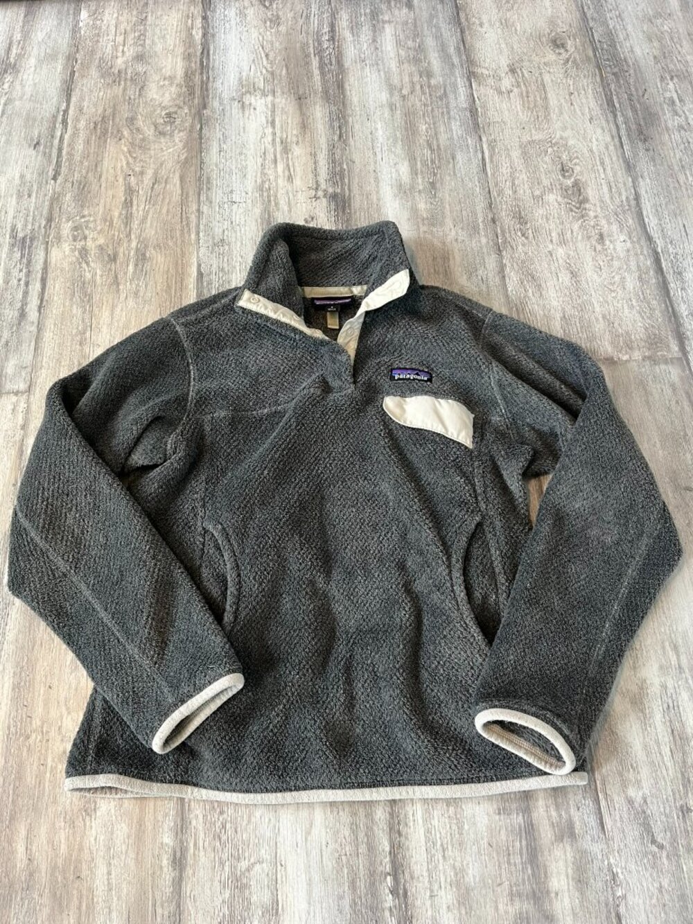 Patagonia Re-Tool Snap-T Fleece Pullover, Feather Grey/Ivory, W's Small